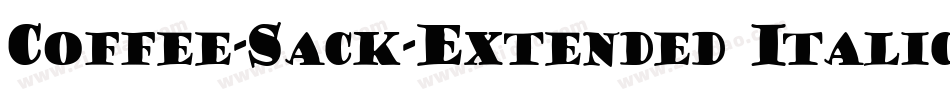 Coffee-Sack-Extended Italic字体转换